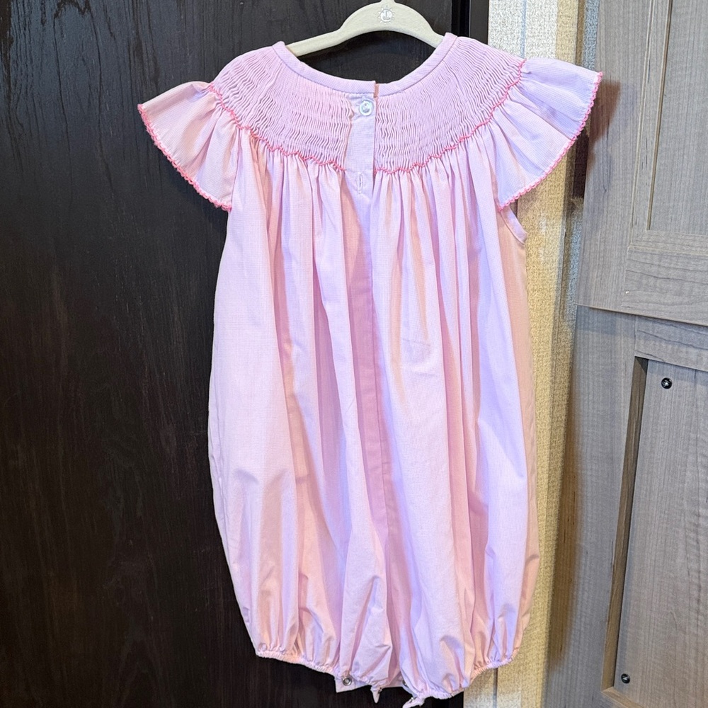 Birthday Girl Pink Ruffle Baby Girls Romper - Picture 4 of 5